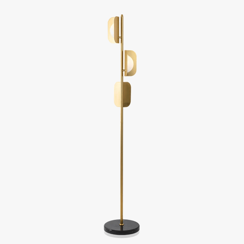 Minimalist Marble Floor Lamp for Modern Interior Decor Gold Norenza