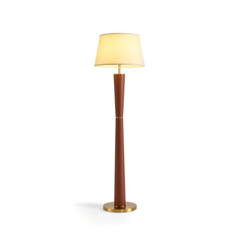 Minimalist Nordic Design Leather Floor Lamp in Iron Norenza