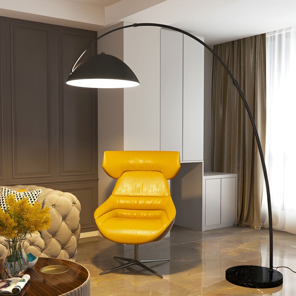 Minimalist Nordic Design LED Floor Lamp Fishing Pole Style Norenza