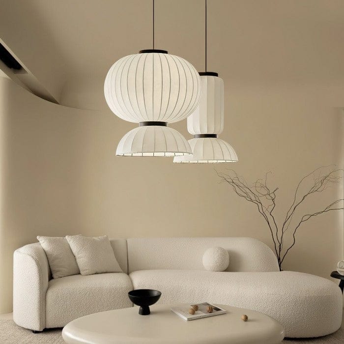 Minimalist Nordic Wabi Sabi Silk LED Pendant Light Norenza