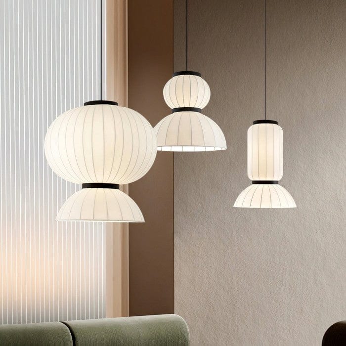 Minimalist Nordic Wabi Sabi Silk LED Pendant Light Norenza