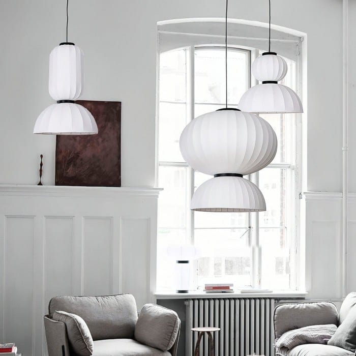 Minimalist Nordic Wabi Sabi Silk LED Pendant Light Norenza