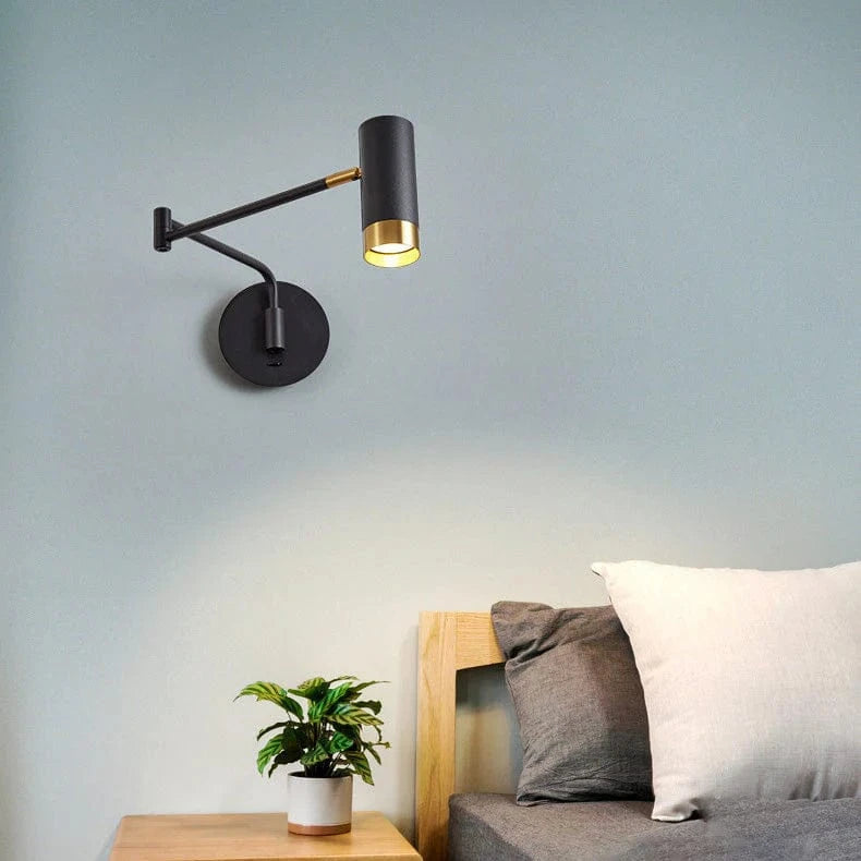 Minimalist Nordic Wall-Mounted Bedside Lamp with Pivot Arm Norenza