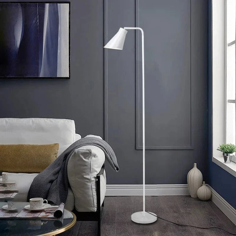 Minimalist Scandinavian LED Floor Lamp for Indoor Decor White Norenza