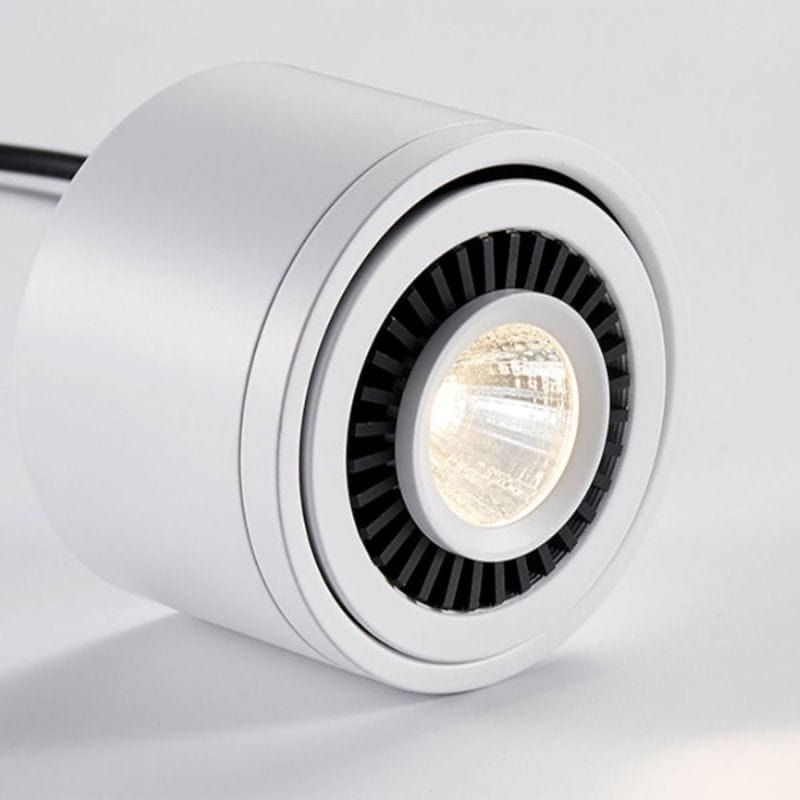 Modern 360° Adjustable Round LED Spot Light White Norenza