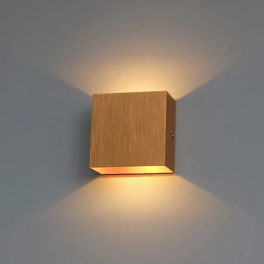 Modern 6W LED Wall Sconce - Minimalist Indoor Lighting for Living Room, Bedroom, and Hallway Gold Norenza