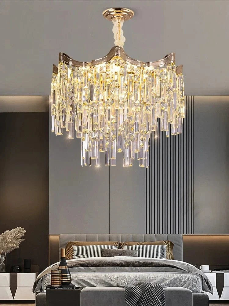 Modern 7-Tier Crystal Chandelier for Interior Decoration Norenza
