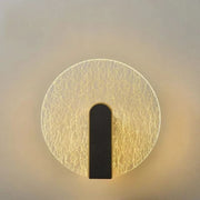 Modern Acrylic Wall Lamp with Textured Glass Effect for Elegant Bedrooms Circle Norenza