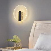 Modern Acrylic Wall-Mounted Diamond Pattern Bedside Lamp Circle Norenza