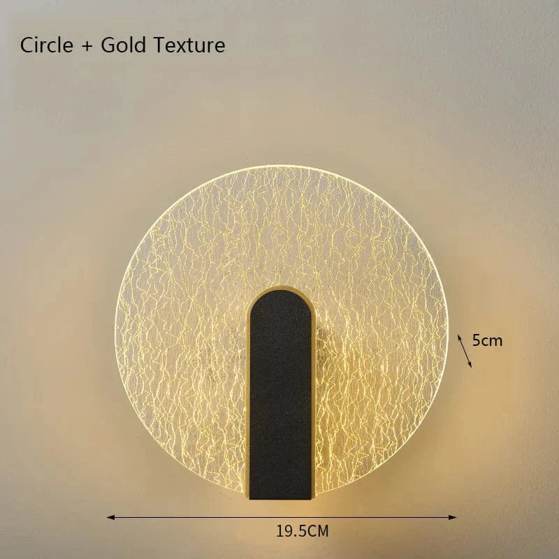 Modern Acrylic Wall-Mounted Diamond Pattern Bedside Lamp Norenza