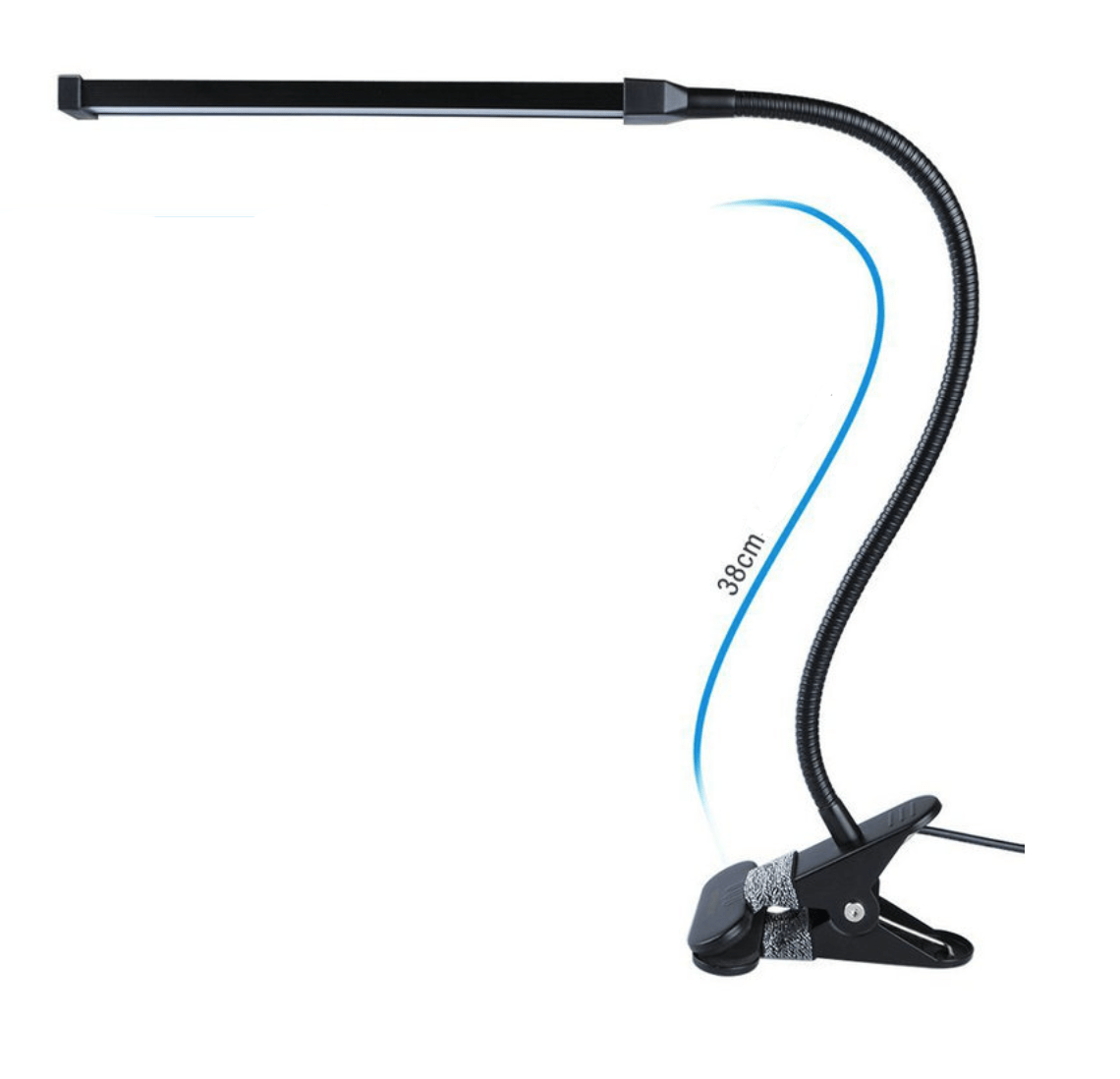 Modern Aluminum Clip-On Desk Lamp with USB Norenza