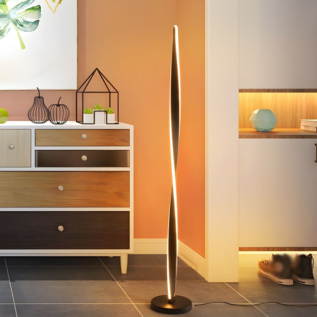 Modern Aluminum Floor Lamp with Dimmable Brightness for Home Decor Norenza