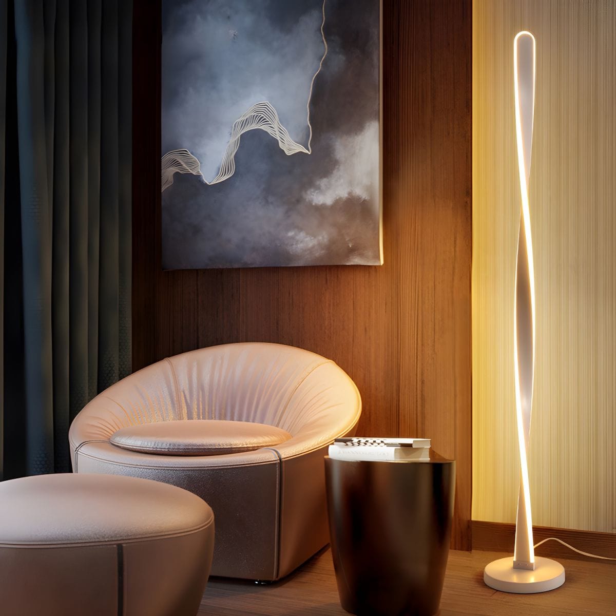Modern Aluminum Floor Lamp with Dimmable Brightness for Home Decor Norenza