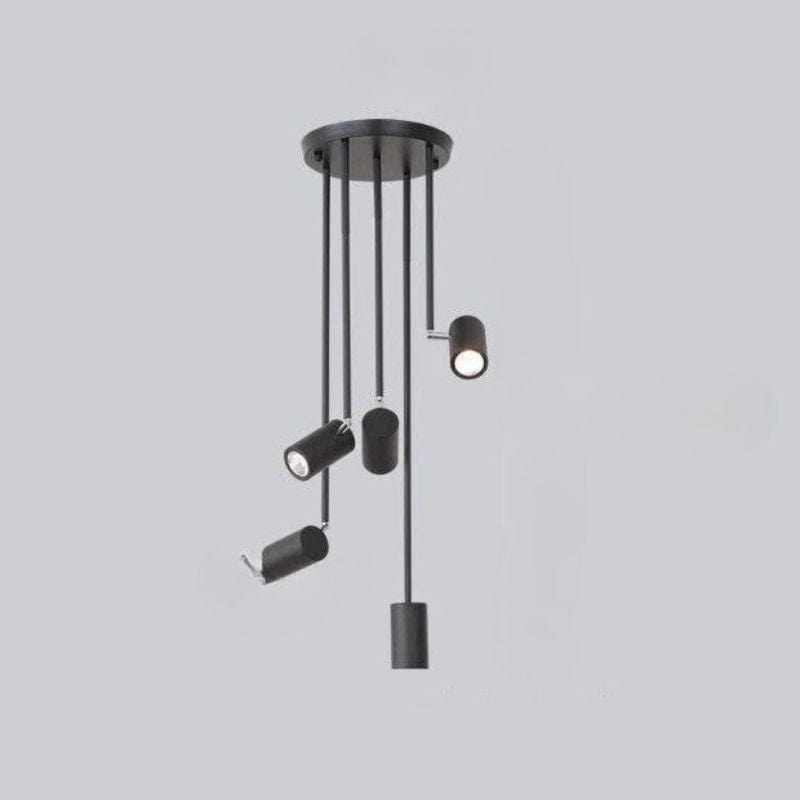 Modern Aluminum LED Cylinder Spotlight Black / 5 lights Norenza