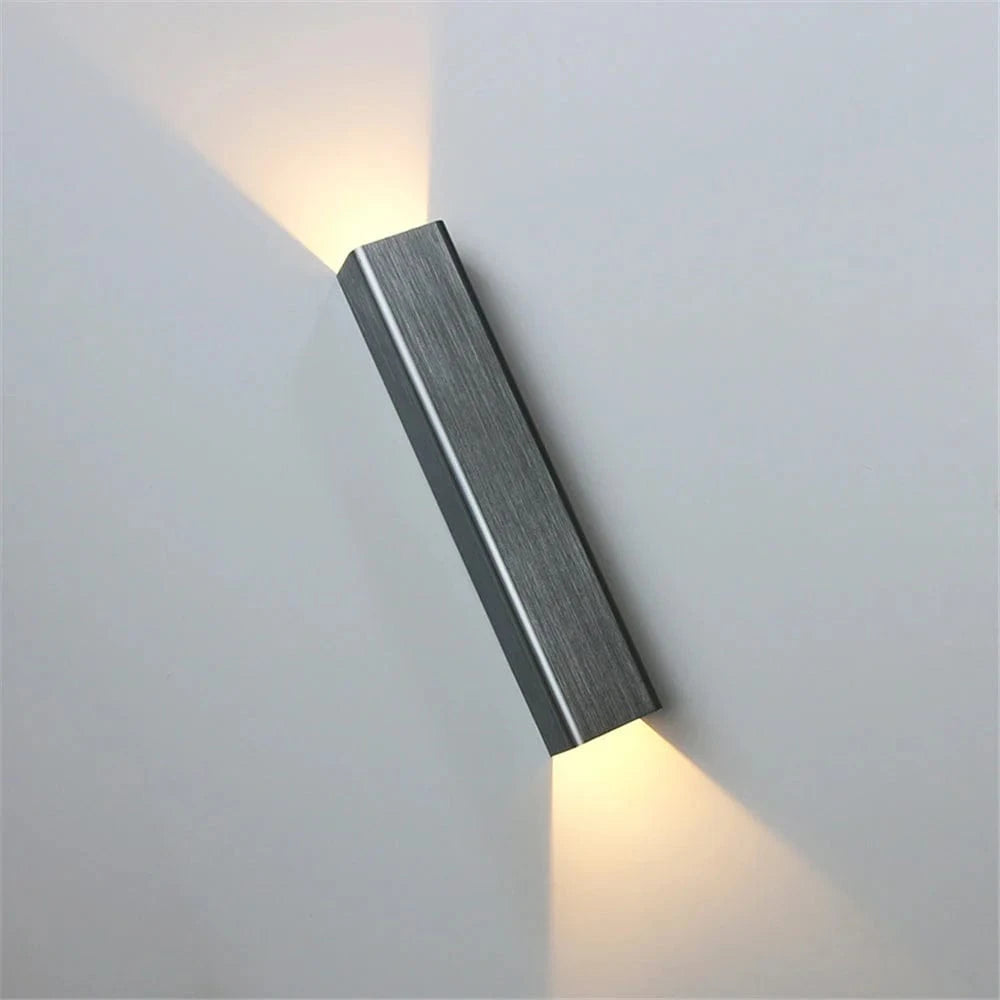 Modern Aluminum LED Wall Sconce for Home, Bedroom, Living Room, Hallway Décor Gray Norenza