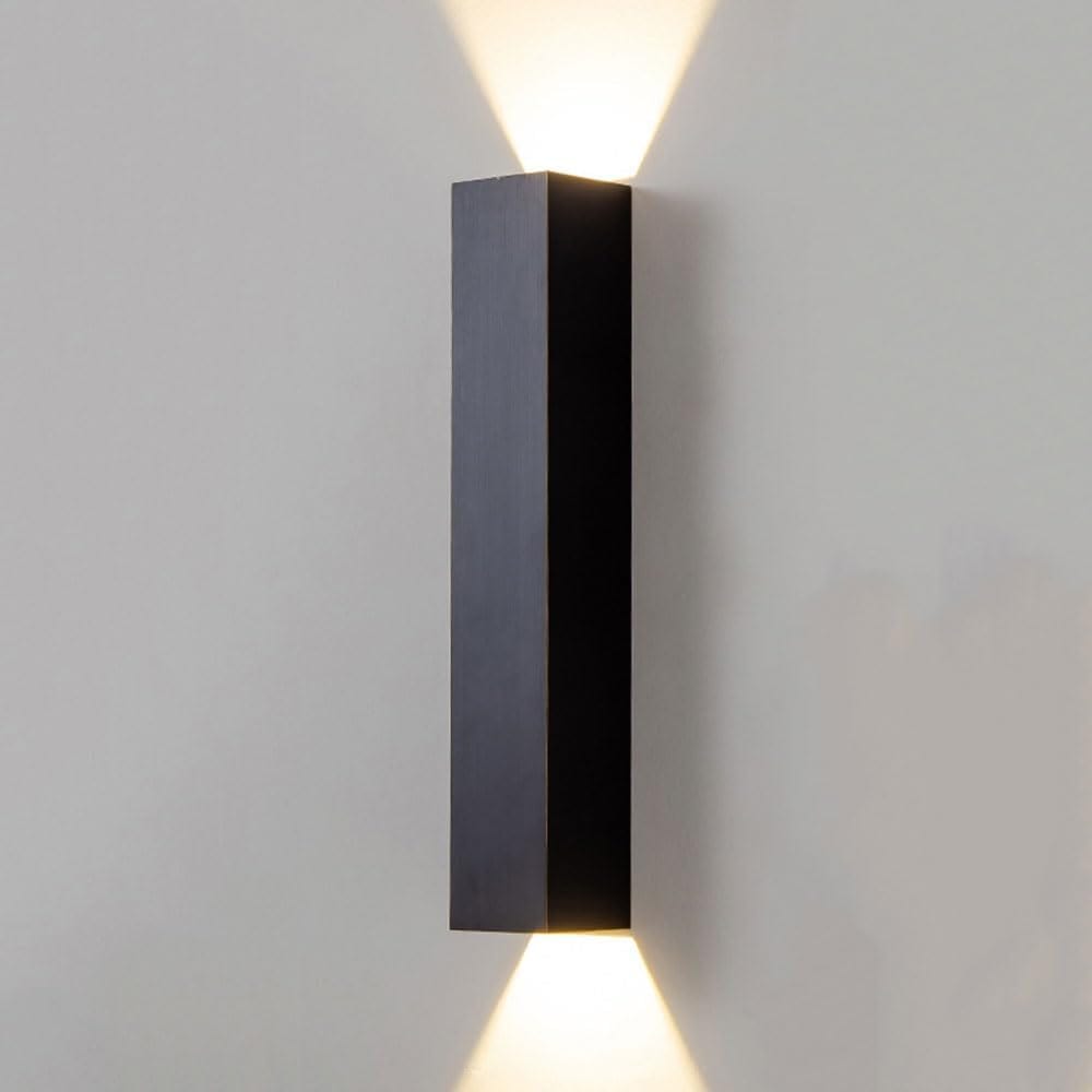 Modern Aluminum LED Wall Sconce for Home Decor - Bedroom, Living Room, Hallway Lighting Black Norenza