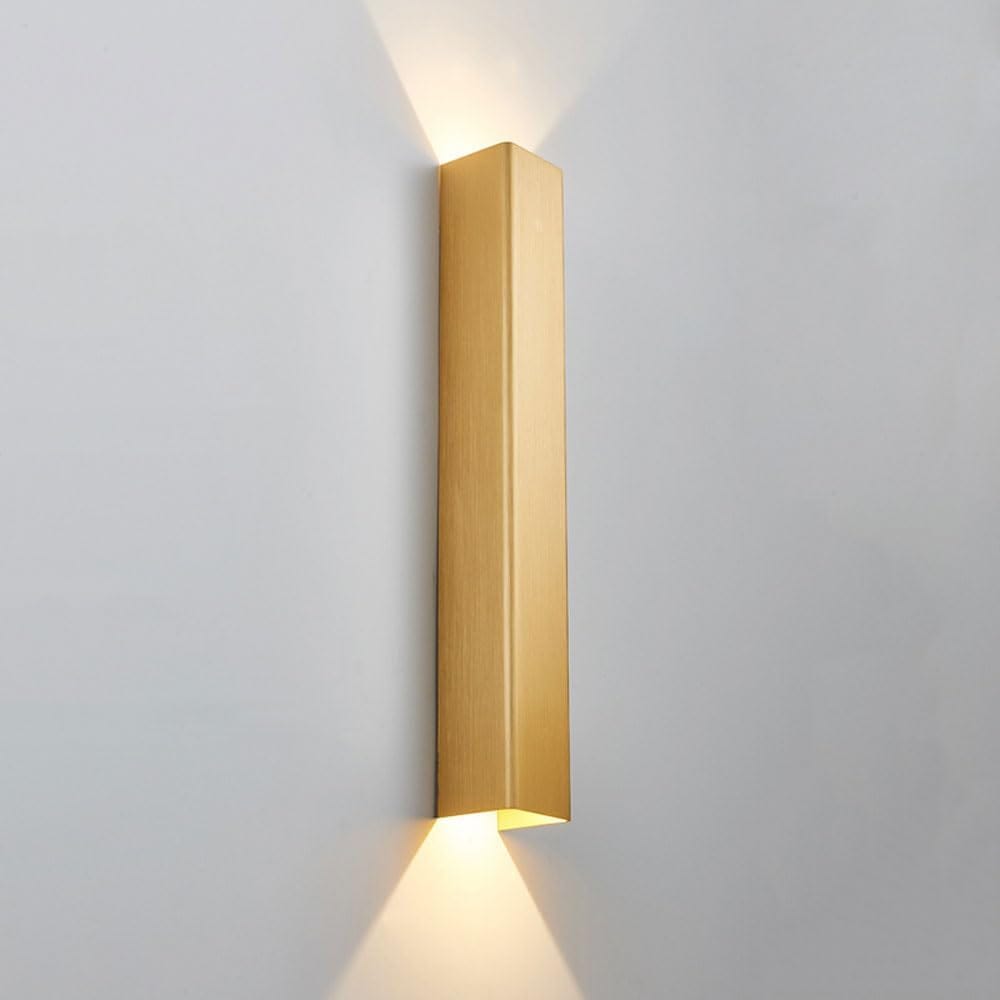 Modern Aluminum LED Wall Sconce for Home Decor - Bedroom, Living Room, Hallway Lighting Gold Norenza