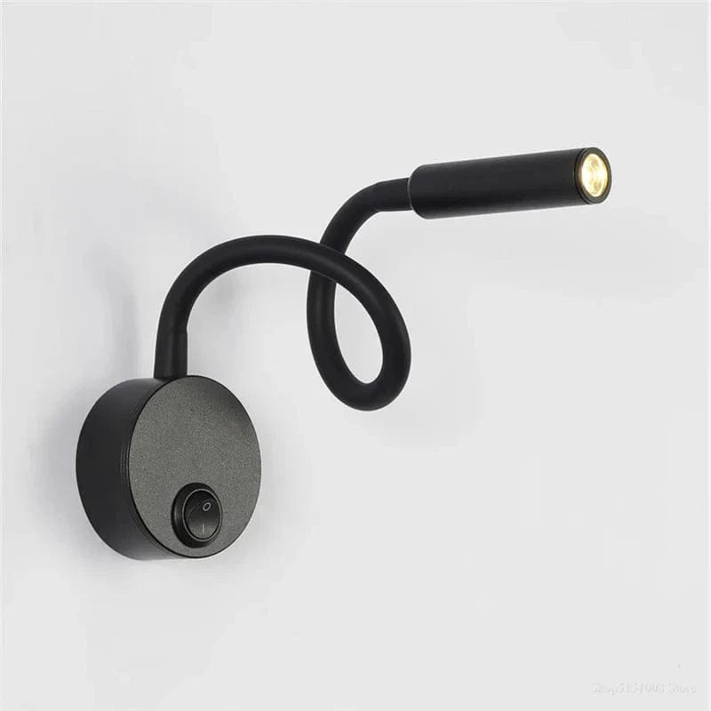 Modern Bedside Lamp for Nighttime Reading and Work Black Norenza