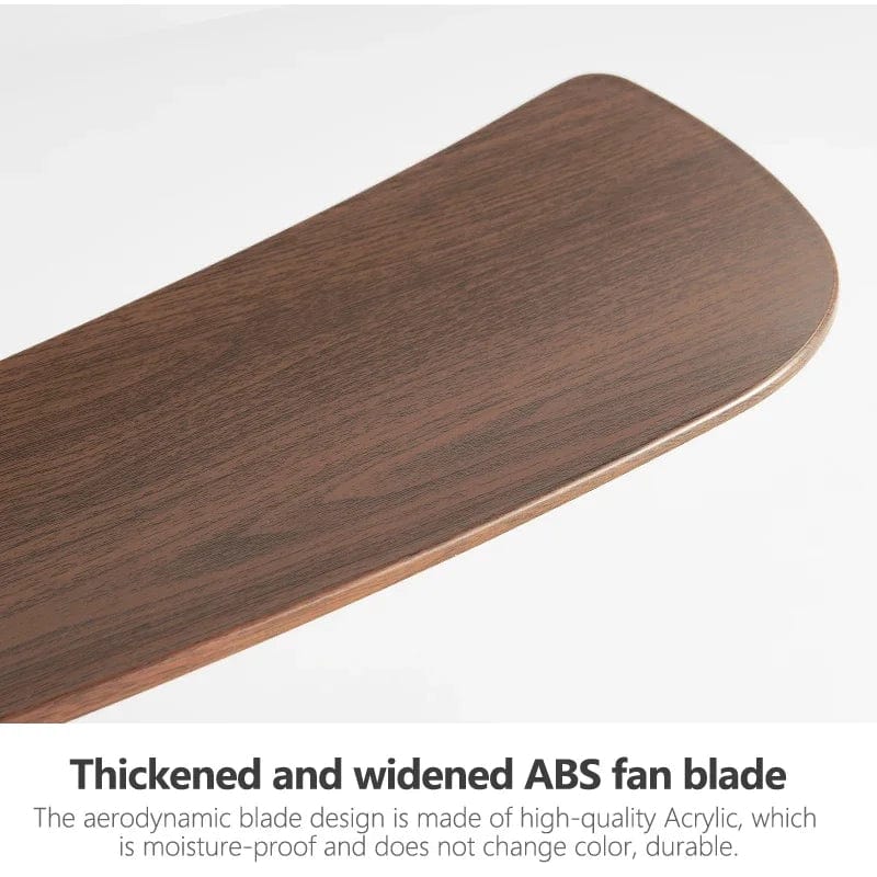 Modern Black ABS Ceiling Fan with LED Light and Remote Control Norenza