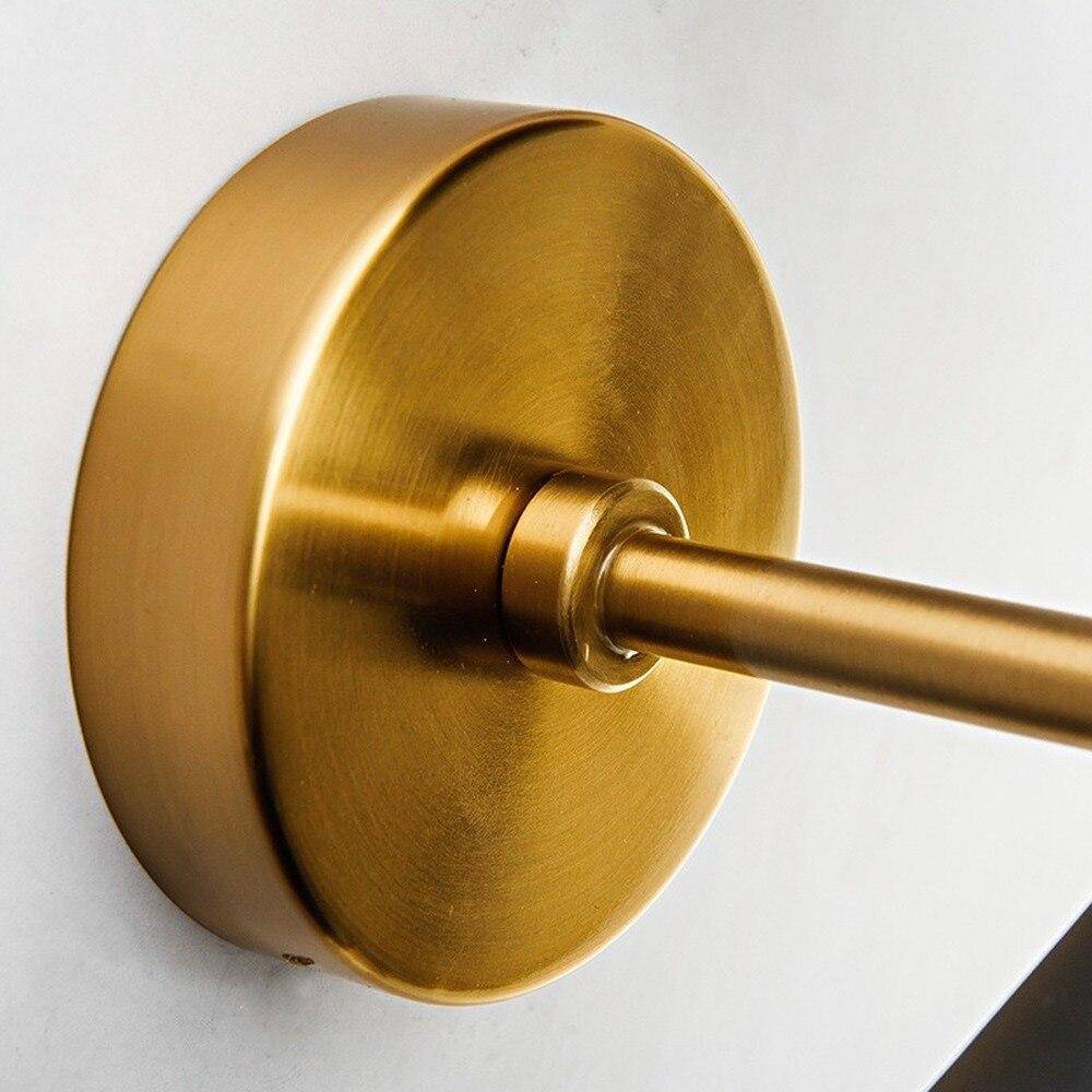 Modern Black and Gold Double Cone Wall Sconce Norenza