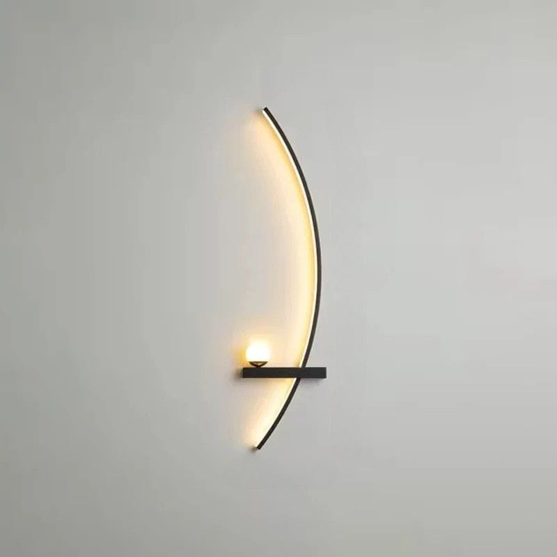 Modern Black LED Wall Sconce - Minimalist Decorative Light for Bedroom, Study, and Home Black / Right Norenza