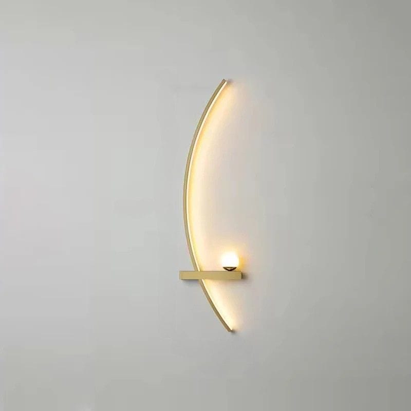 Modern Black LED Wall Sconce - Minimalist Decorative Light for Bedroom, Study, and Home Gold / Left Norenza