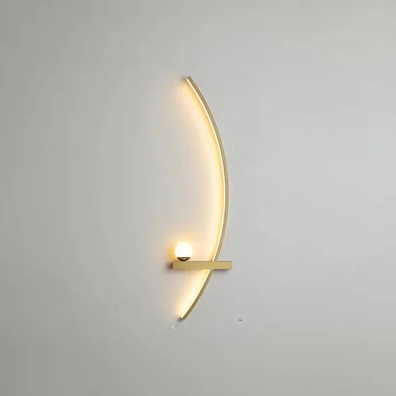 Modern Black LED Wall Sconce - Minimalist Decorative Light for Bedroom, Study, and Home Gold / Right Norenza