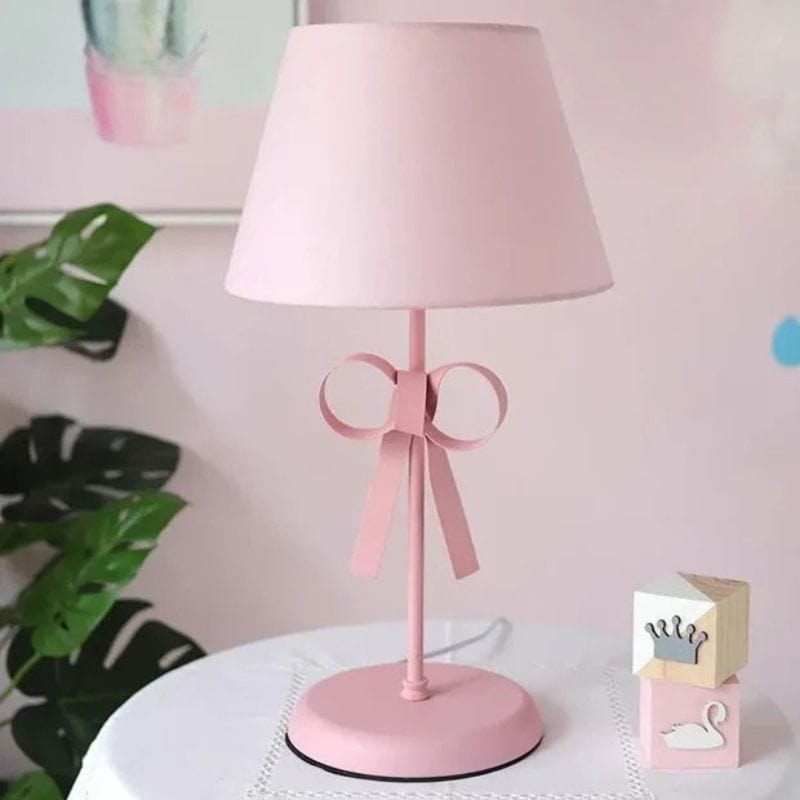 Modern Bow Tie Desk Lamp for Decorative Bedroom Pink Norenza