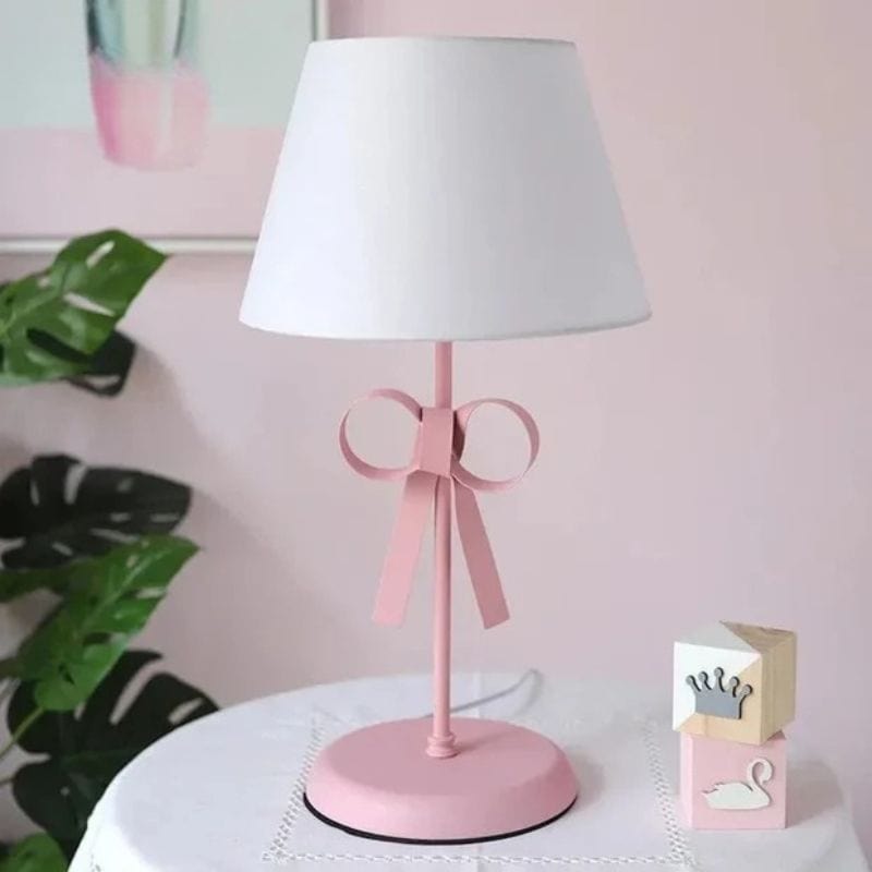 Modern Bow Tie Desk Lamp for Decorative Bedroom White Norenza