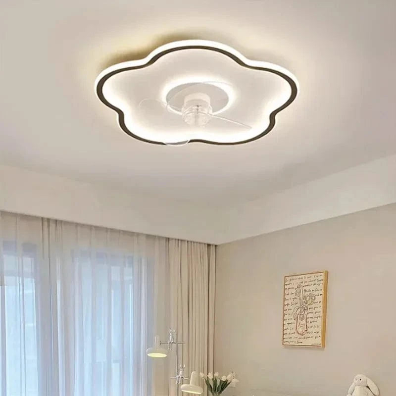 Modern Ceiling Fan with Integrated LED Light Norenza
