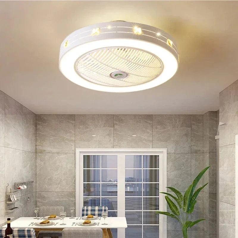 Modern Ceiling Fan with LED Light and Remote Control Norenza
