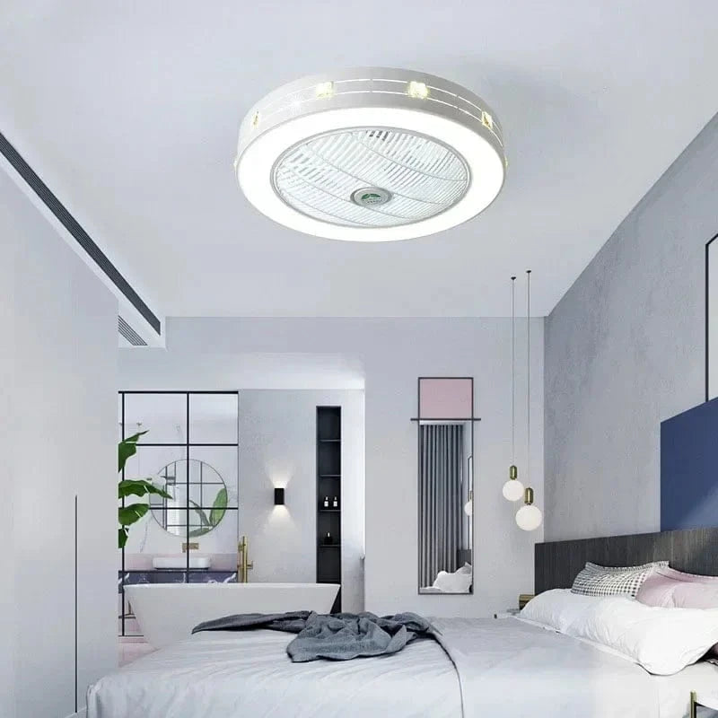 Modern Ceiling Fan with LED Light and Remote Control Norenza