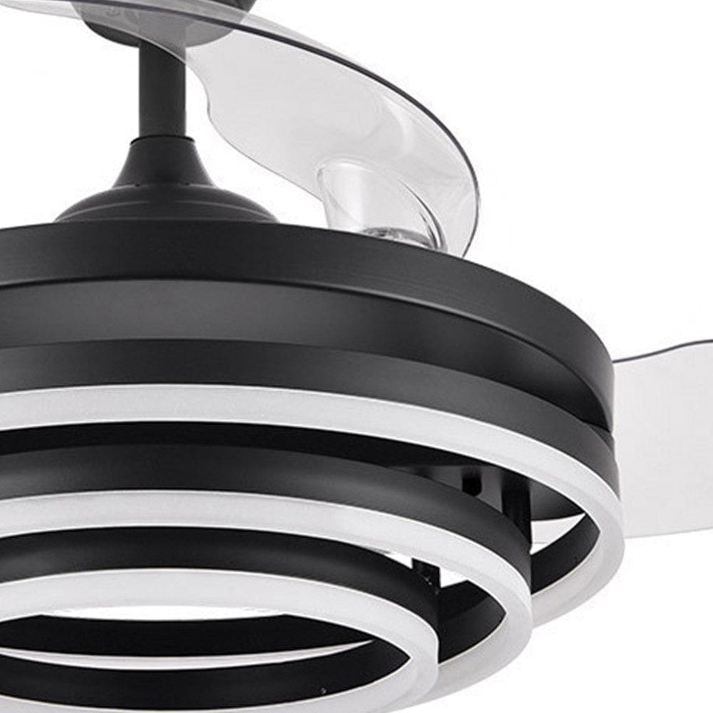 Modern Ceiling Fan with LED Lights and Rechargeable Remote Norenza