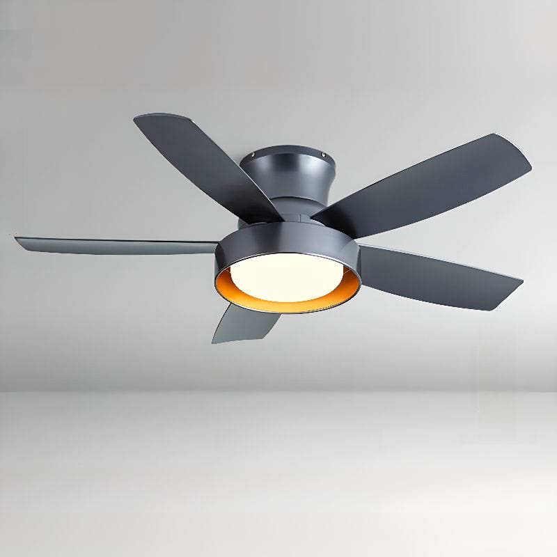 Modern Ceiling Fan with Light for Summer Black / 52" Norenza