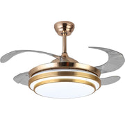 Modern Ceiling Fan with Lights and Remote Control Gold Norenza