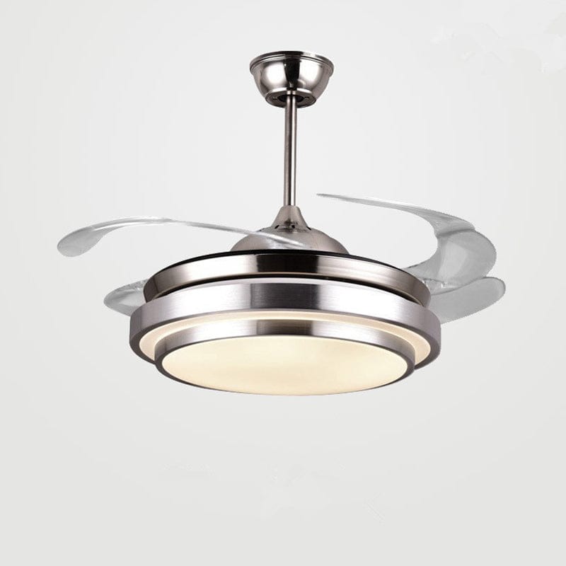 Modern Ceiling Fan with Lights and Remote Control Silver Norenza