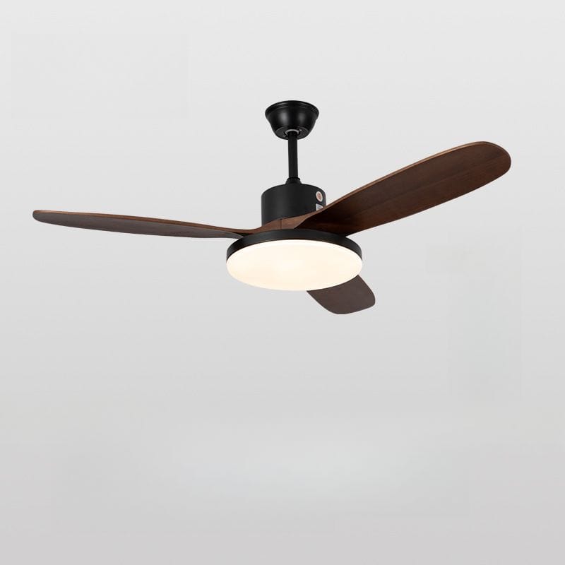 Modern Ceiling Fan with Remote, Adjustable LED Light Black Norenza