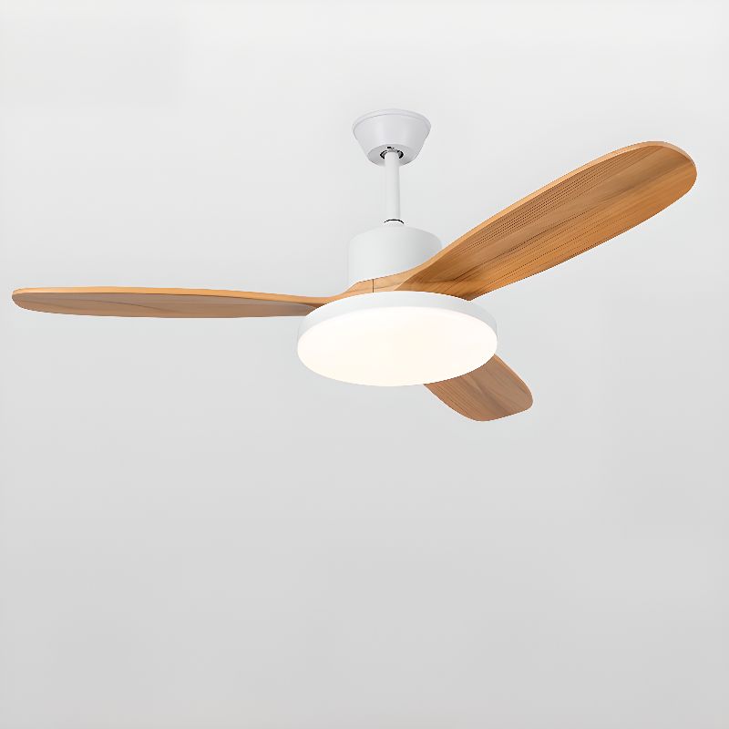 Modern Ceiling Fan with Remote, Adjustable LED Light White Norenza