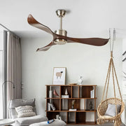 Modern Ceiling Fan with Remote Control - Sleek Design Walnut Norenza