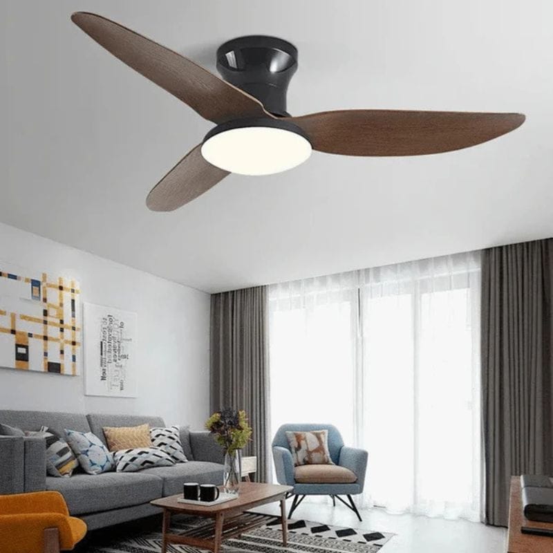 Modern Ceiling Fans with DC Motor and Remote Control Walnut Norenza