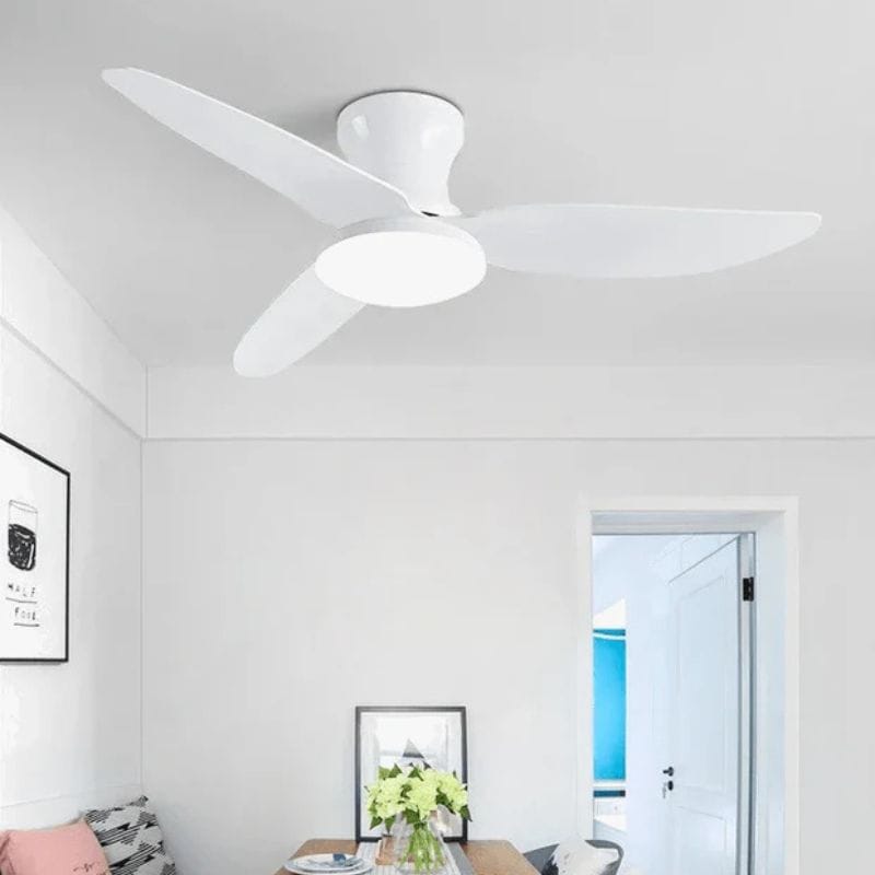 Modern Ceiling Fans with DC Motor and Remote Control White Norenza