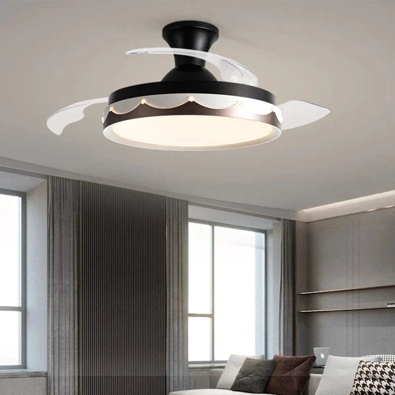 Modern Ceiling Fans with Remote Control and Elegant Lighting Black Norenza