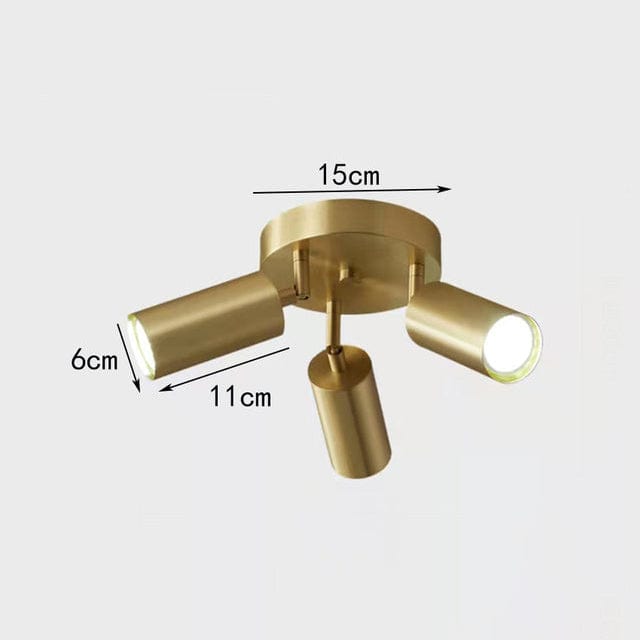 Modern Ceiling Light with Adjustable Gold Spotlights Finn 3 lights / Chaude Norenza