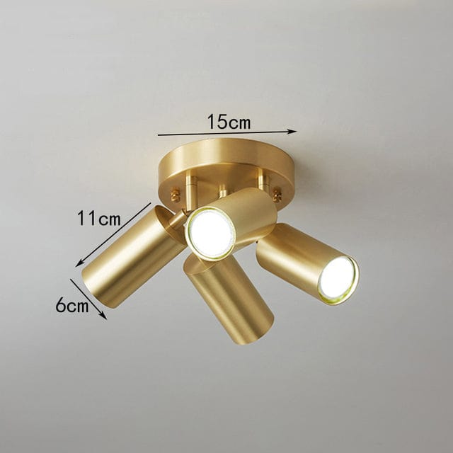 Modern Ceiling Light with Adjustable Gold Spotlights Finn Norenza