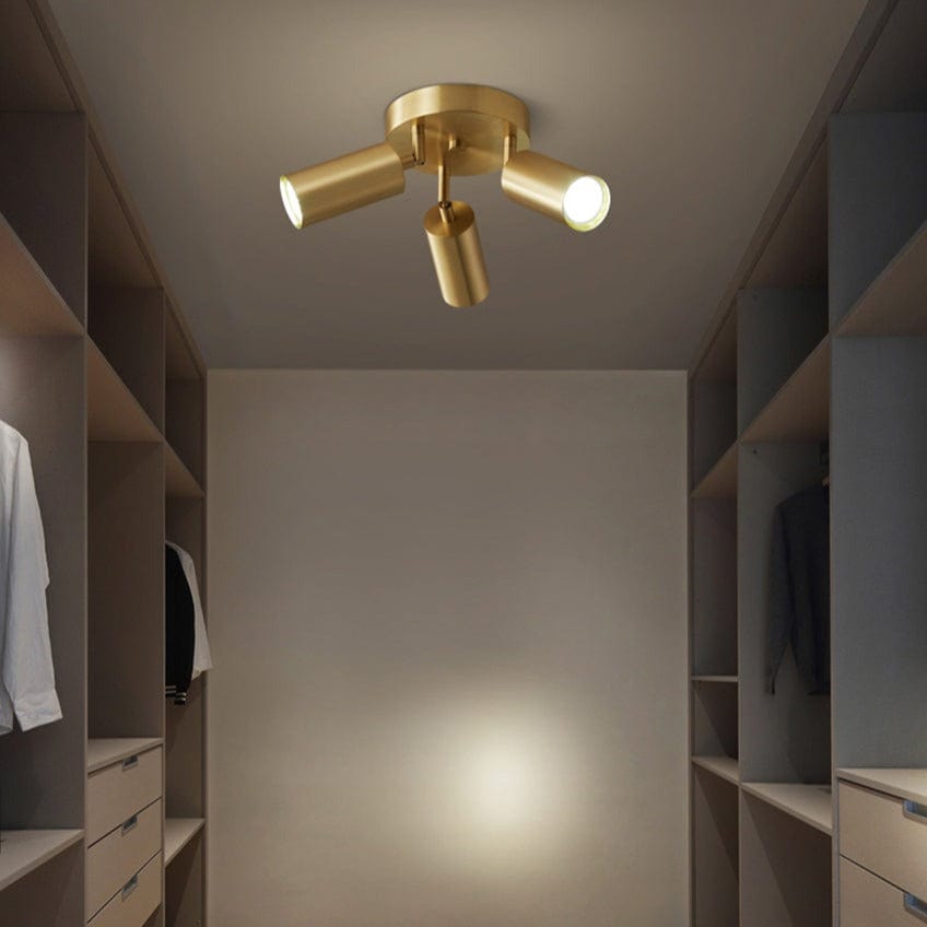 Modern Ceiling Light with Adjustable Gold Spotlights Finn Norenza