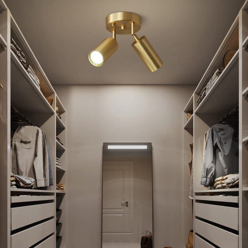 Modern Ceiling Light with Adjustable Gold Spotlights Finn Norenza