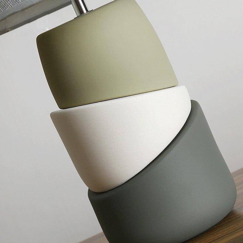 Modern Ceramic Table Lamp with Fabric Shade Norenza