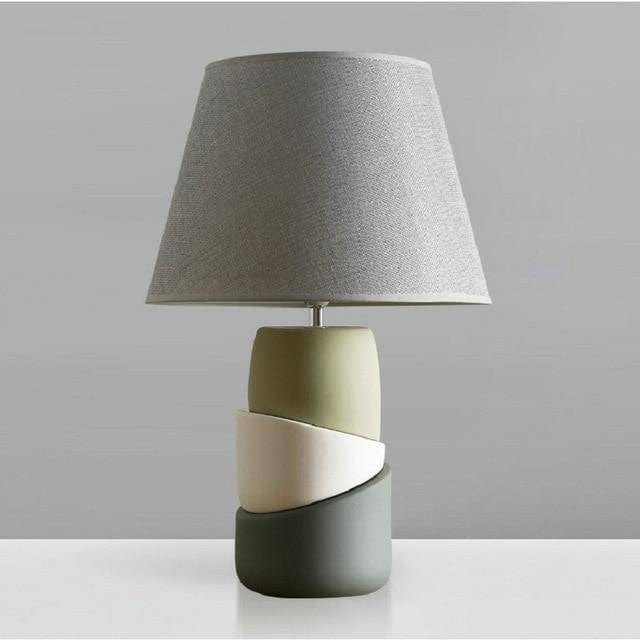 Modern Ceramic Table Lamp with Fabric Shade Norenza