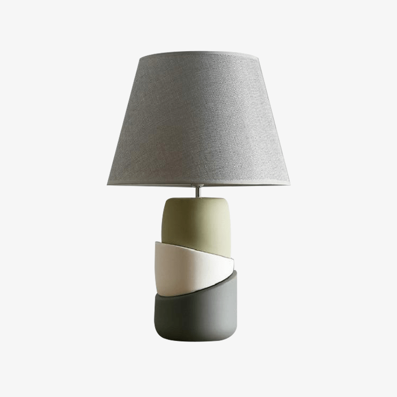 Modern Ceramic Table Lamp with Fabric Shade Norenza