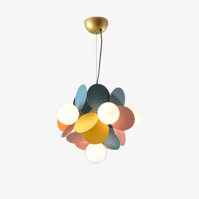 Modern Chandelier with Colorful Round Lamps Kebya Norenza